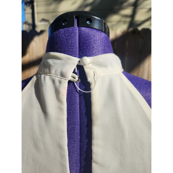 Sheer Sleeve Cold Shoulder Blouse - Picture 5 of 5